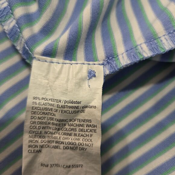 Callaway Polo Shirt Mens 3X Blue Striped Opti Dri Wicking Short Sleeve Adult 3XL - Picture 6 of 8